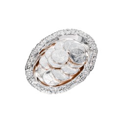 ARRAS CHAPA DE ORO 14K BCO/AMA MEX.