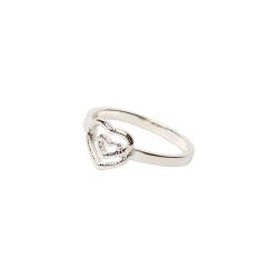ANILLO PLATA .925 CORAZONES VAC MEX.