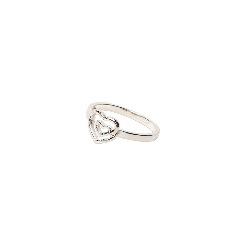 ANILLO PLATA .925 CORAZONES VAC MEX.