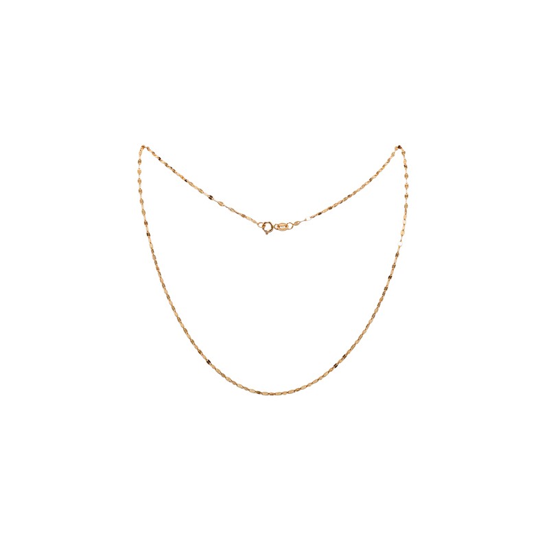 CADENA ORO 10K HOJA CE2  M.45 MEX.