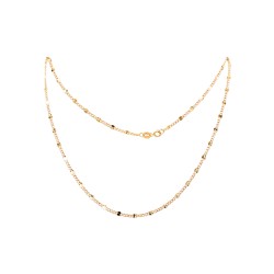 CADENA ORO 10K FIGA/HOJA/PAVE CE3 M.40 MEX.