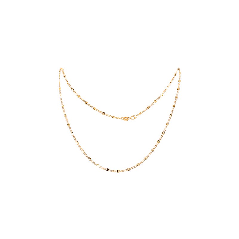 CADENA ORO 10K FIGA/HOJA/PAVE CE3 M.40 MEX.