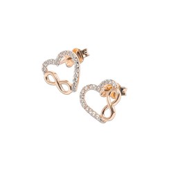 ARETES ORO 10K CRZN/INFINITO C/P FLZ AMA MEX.