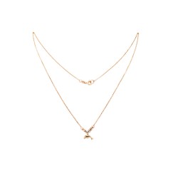 GARGANTILLA ORO 10K SD DELFIN GLOBO FLZ FLOR MEX.