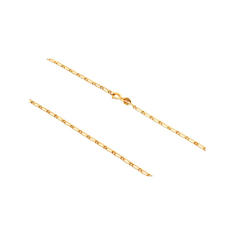 CADENA ORO 10K CARTIER 1X1 50 BAS M.55 MEX.