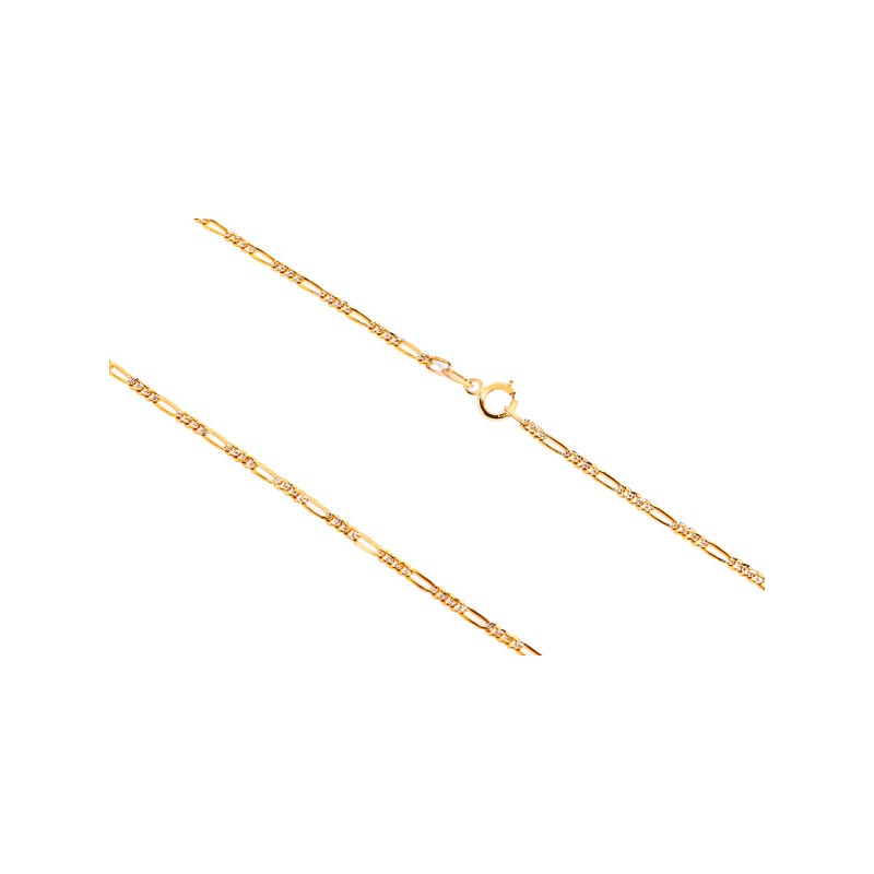 CADENA ORO 10K CARTIER 3X1 BAS-PAVE M.40 MEX.