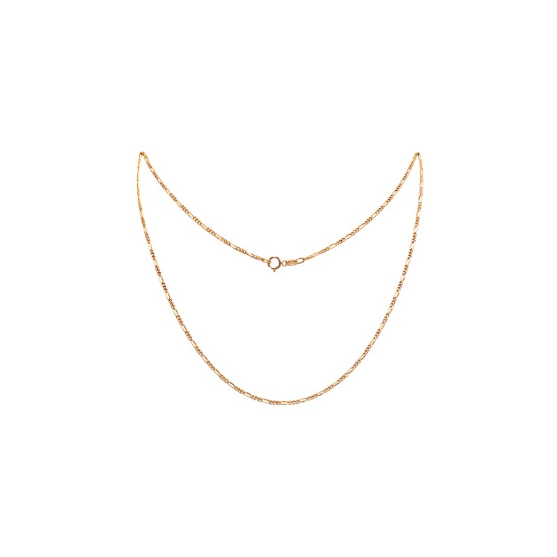 CADENA ORO 10K CARTIER 3X1 M.45 PAVE BAS MEX.