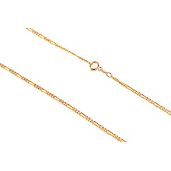CADENA ORO 10K CARTIER 3X1 BAS-PAVE M.45 MEX.