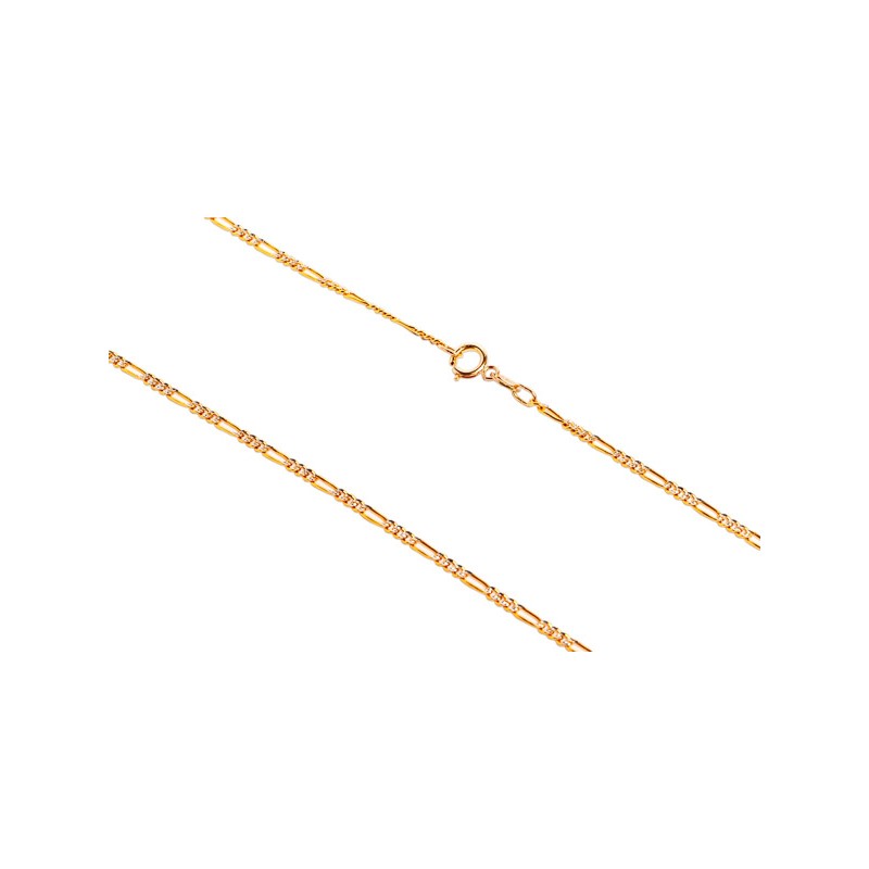 CADENA ORO 10K CARTIER 3X1 BAS-PAVE M.45 MEX.