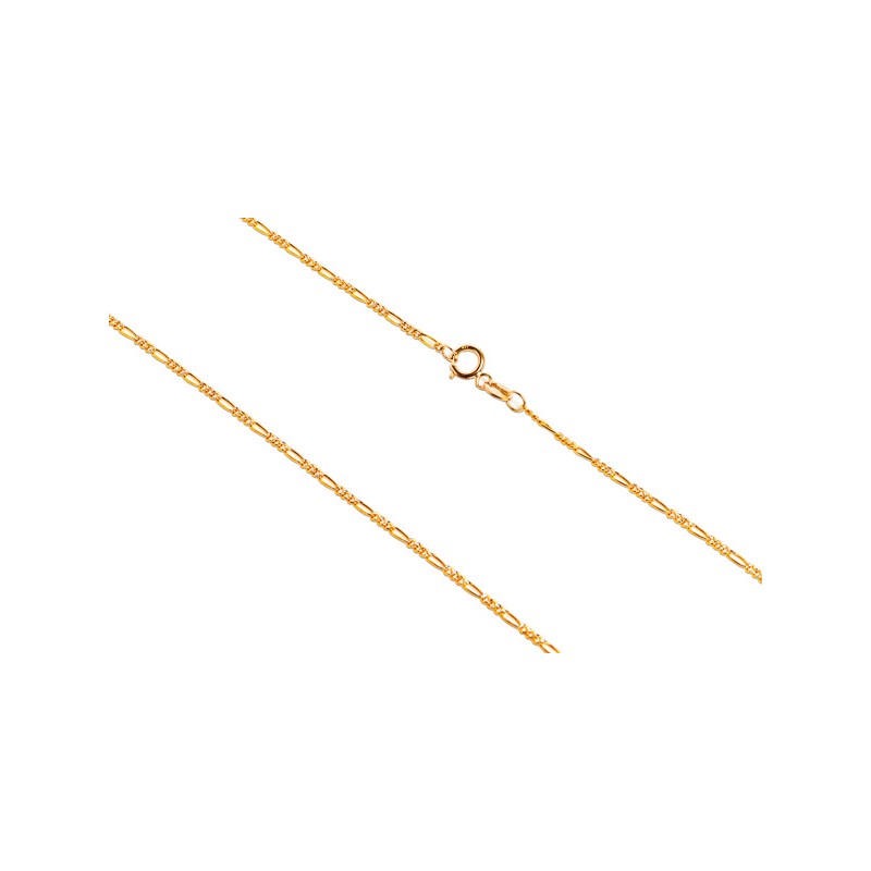 CADENA ORO 10K CARTIER 3X1 BAS-PAVE M.55 MEX.