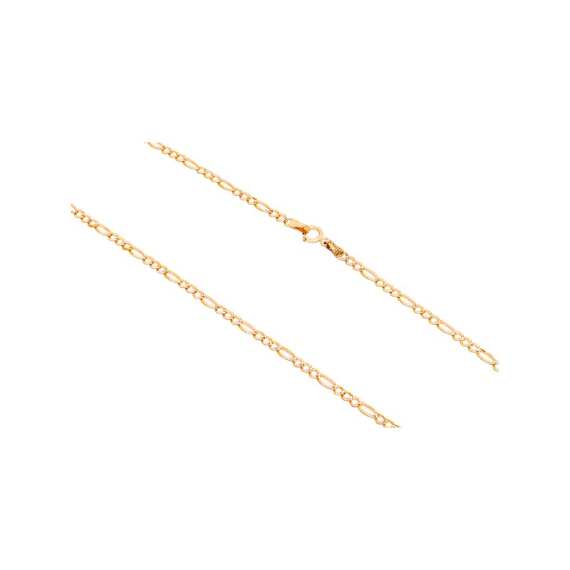 CADENA ORO 10K CARTIER 3X1 BAS-PAVE M.55 MEX.