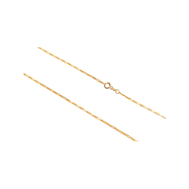 CADENA ORO 10K CARTIER 3X1 BAS-PAVE M.60 MEX.