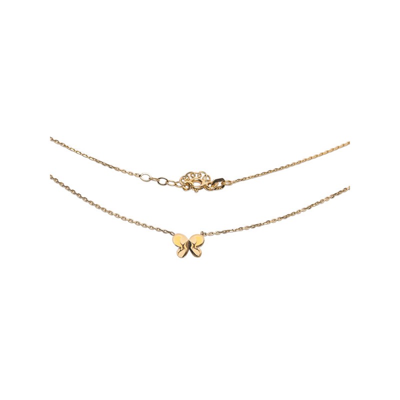 GARGANTILLA ORO 14K MARIPOSA FLZ AMA MEX.