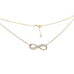GARGANTILLA ORO 14K INFINITO C/P FLZ AMA MEX.