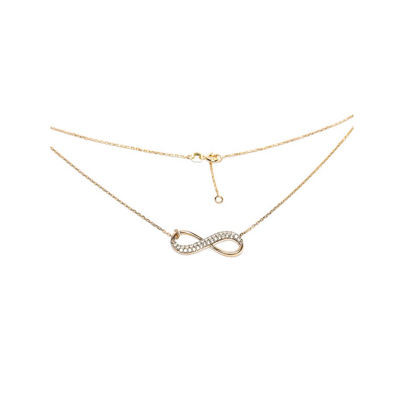 GARGANTILLA ORO 14K INFINITO C/P FLZ AMA MEX.