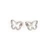 ARETES PLATA .925 MARIPOSA C/P COLOR TUR MEX.