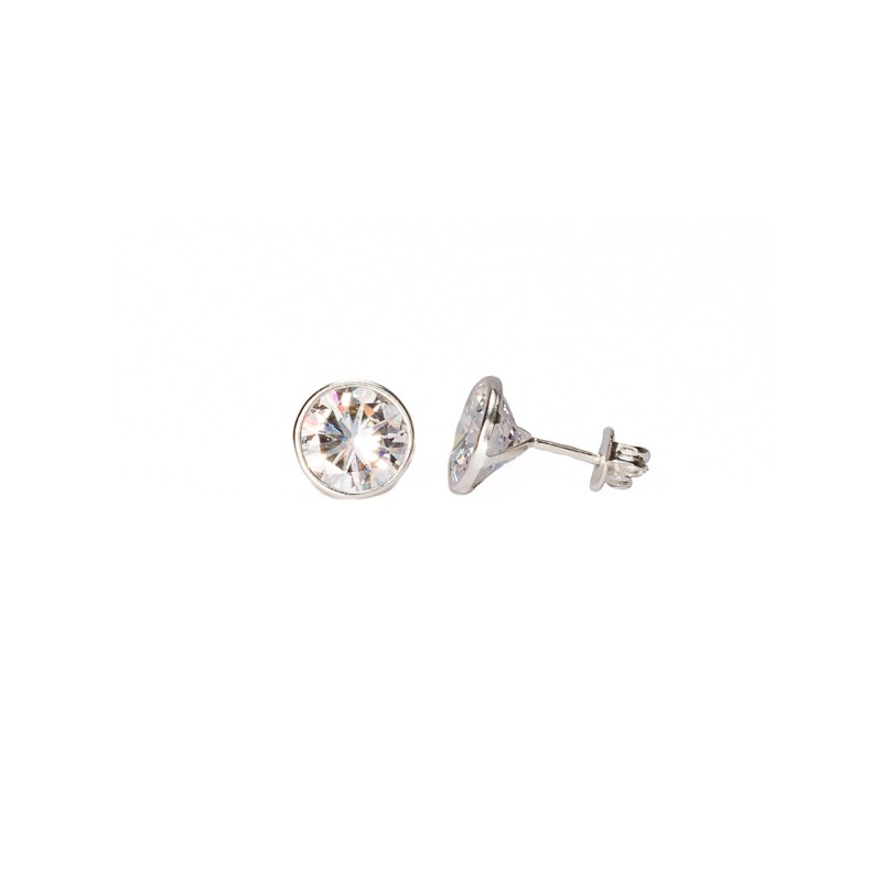 BROQUEL PLATA. 925 BISEL #8 MEX.