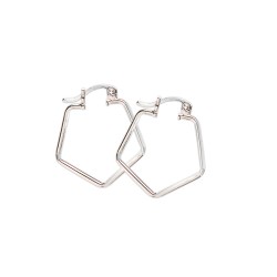 ARRACADAS PLATA .925 PENTAGONO U/L ADL MEX.