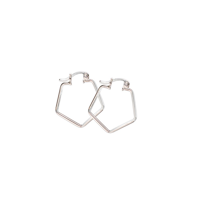 ARRACADAS PLATA .925 PENTAGONO U/L ADL MEX.