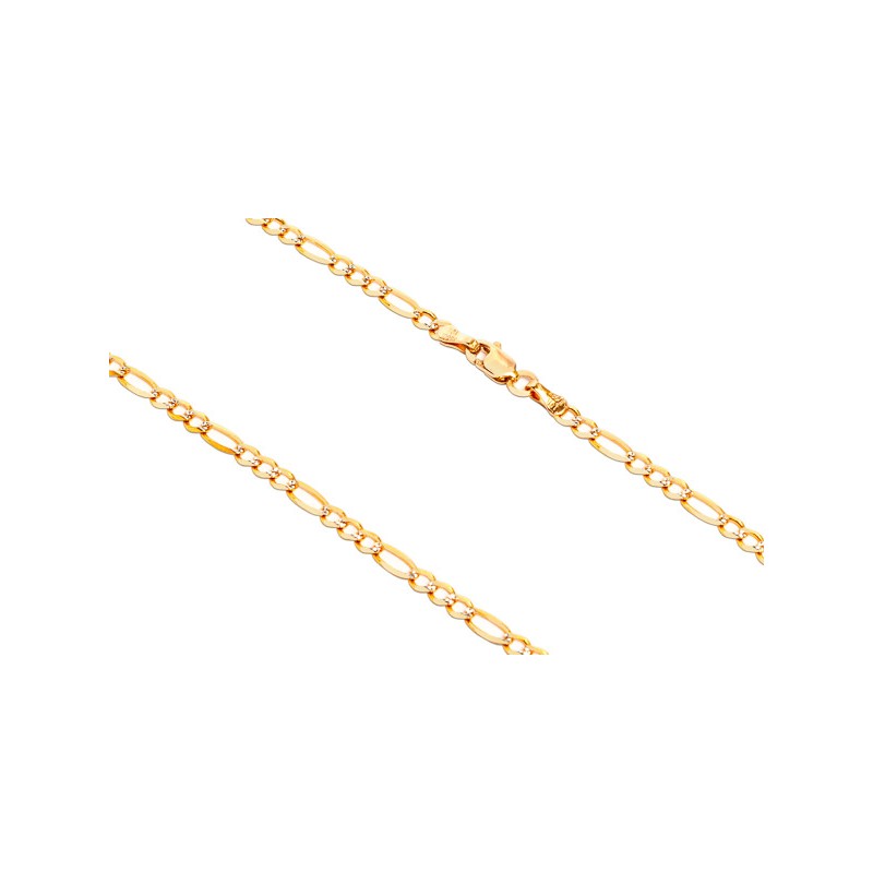 CADENA ORO 10K CARTIER 3X1 M.45 PAVE BAS MEX.
