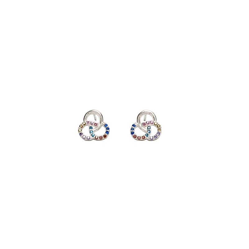 ARETES PLATA .925 CIRCULOS C/P COLORES TUR MEX.