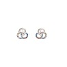 ARETES PLATA .925 CIRCULOS C/P COLORES TUR MEX.