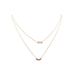 GARGANTILLA ORO 10K SD SUERTE LIG FLZ FLOR MEX.