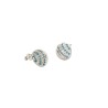 ARETES PLATA .925 MEDIA BOLA C/P TUR MEX.