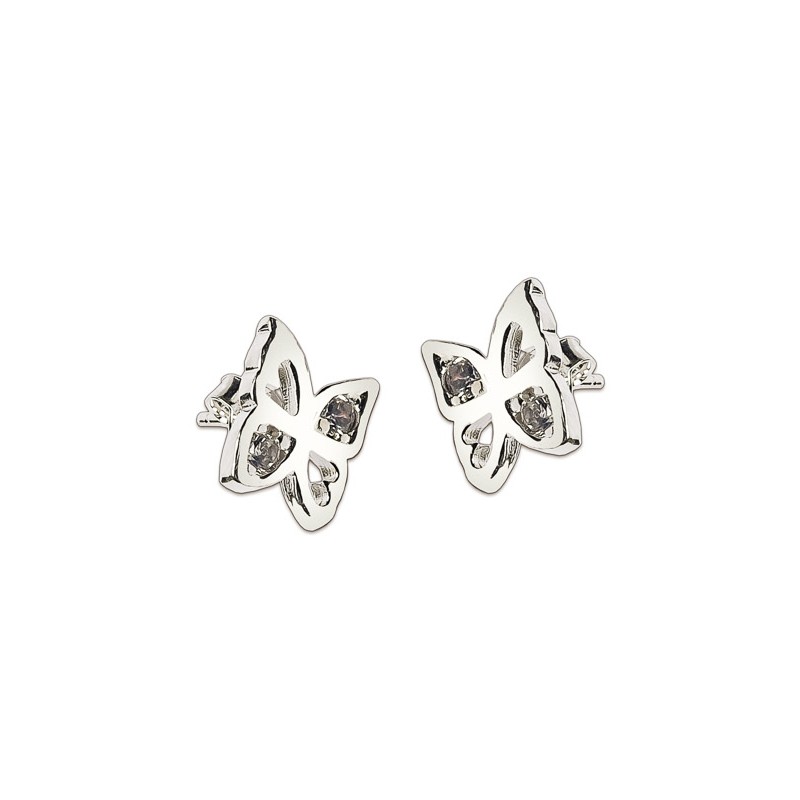 ARETES PLATA .925 MARIPOSA C/P VAC MEX.