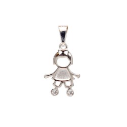 DIJE PLATA .925 NIÑA VAC MEX.