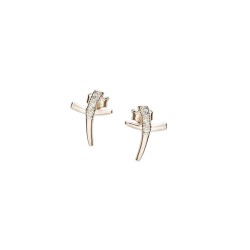 ARETES PLATA .925 CRUZ C/P CA1 MEX.