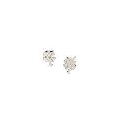 ARETES PLATA .925 TREBOL VAC MEX.