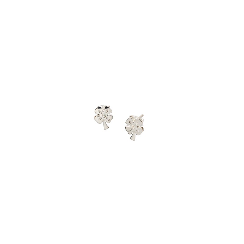 ARETES PLATA .925 TREBOL VAC MEX.
