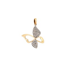 DIJE ORO 10K MARIPOSA FLZ COMB MEX.