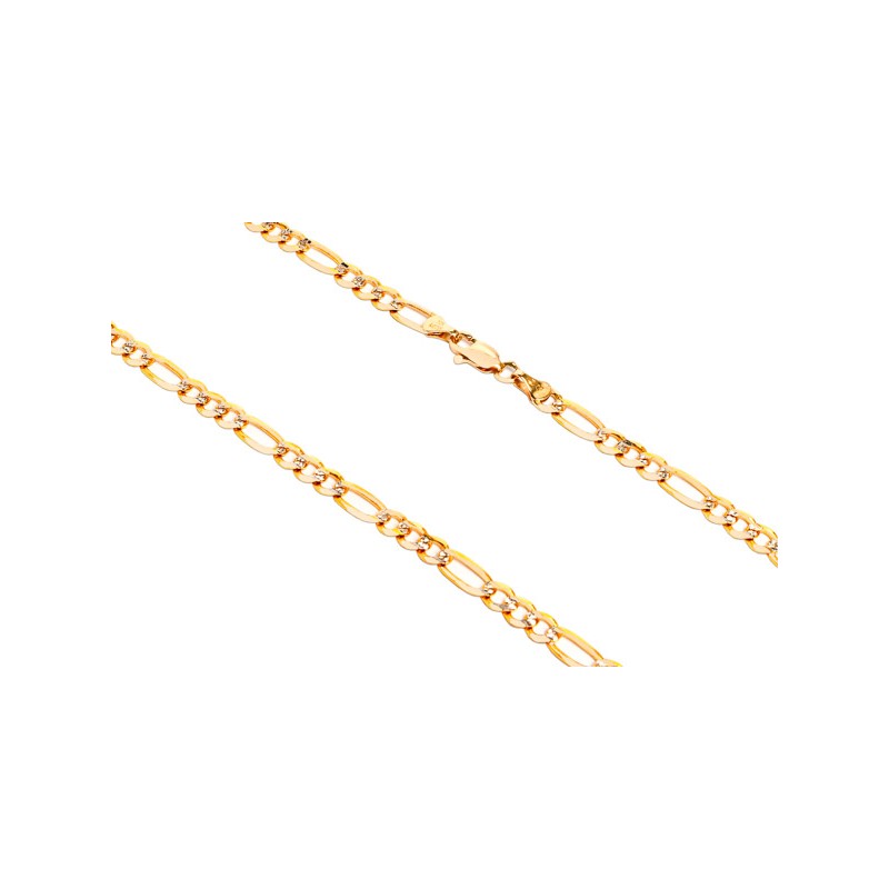 CADENA ORO 10K CARTIER 3X1 M.55 PAVE BAS MEX.