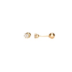 BROQUEL ORO 14K RECTO #2 MEX.