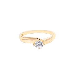 ANILLO ORO 14K SOLITARIO MOD. AS-002 AMA MEX.