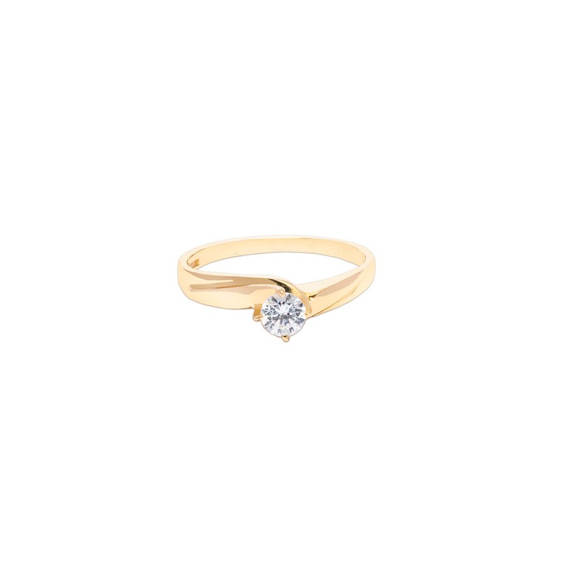 ANILLO ORO 14K SOLITARIO MOD. AS-002 AMA MEX.