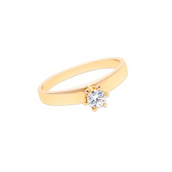 ANILLO ORO 14K SOLITARIO MOD. AS-064 AMA MEX.