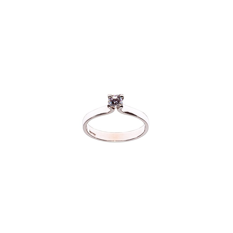 ANILLO ORO 14K SOLITARIO MOD. AS-168 BCO MEX.