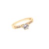 ANILLO ORO 14K SOLITARIO P/L MOD. AV-286 AMA MEX.