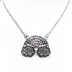 GARGANTILLA PLATA .925 ARCOIRIS C/P SD MEX.