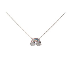 GARGANTILLA PLATA .925 ARCOIRIS C/P SD MEX.