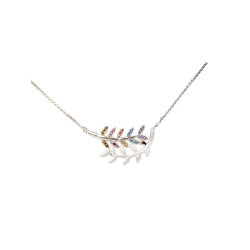 GARGANTILLA PLATA .925 OLIVO C/P SD MEX.