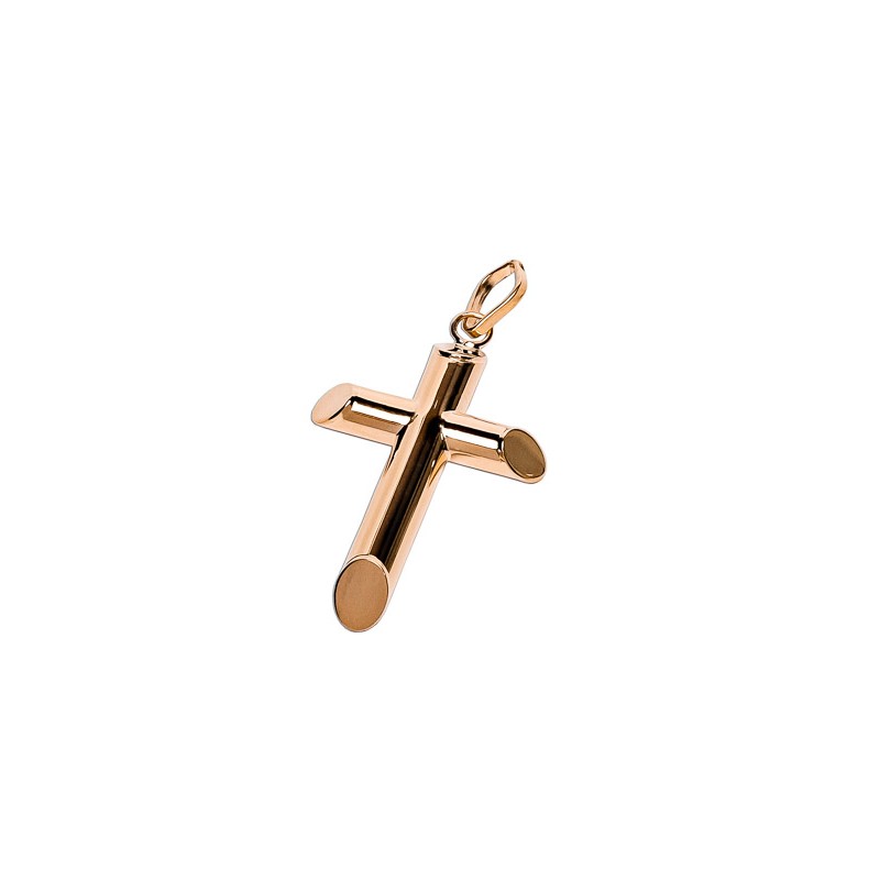 DIJE ORO 10K CRUZ TUBO 08-10 AMA MEX.