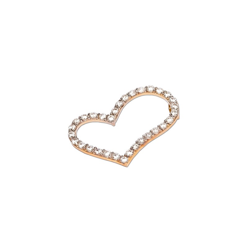 DIJE ORO 10K CORAZON SIL. C/P AR2-10 AMA MEX.