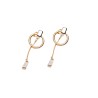 ARETES ORO 10K CIRCULO C/CADENA COLG FLZ COMB MEX.