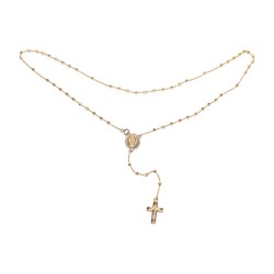 GARGANTILLA ORO 14K ROSARIO FLZ COMB MEX.