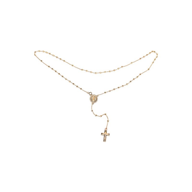 GARGANTILLA ORO 14K ROSARIO FLZ COMB MEX.