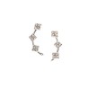 ARETES PLATA .925 TREP 3 ROMBOS C/P MEX.